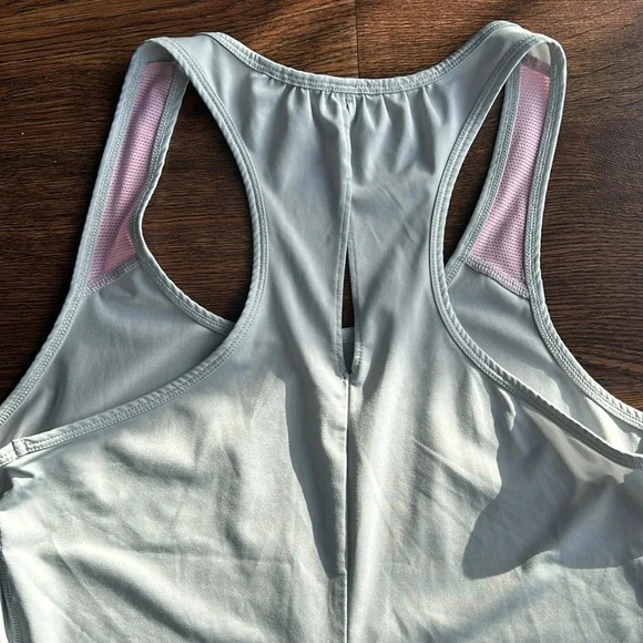 Gray & Pink Tank Top | Workout Tank Top | Tank Top for Gym | Workout Top - Picture 6 of 6
